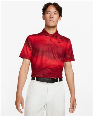 Nike Menâ€™s Dri-Fit ADV Tiger Woods Polo, Red/Black