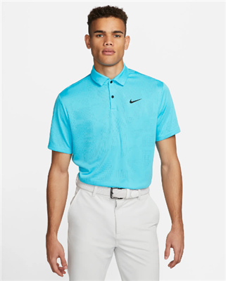 Nike Menâ€™s Jacquard Dri-Fit Tour Polo, Aqua