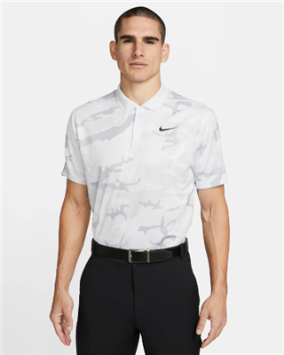 Nike Menâ€™s Camo Victory+ Polo, White Camo