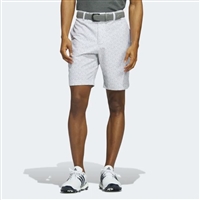 Adidas Menâ€™s Ultimate365 9â€ Printed Golf Short, White/Grey