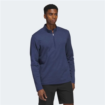 Adidas Menâ€™s 3-Stripes Quarter-Zip Pullover, Collegiate Navy