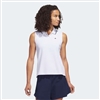Adidas Womenâ€™s Go-To Pique Sleeveless Shirt, White