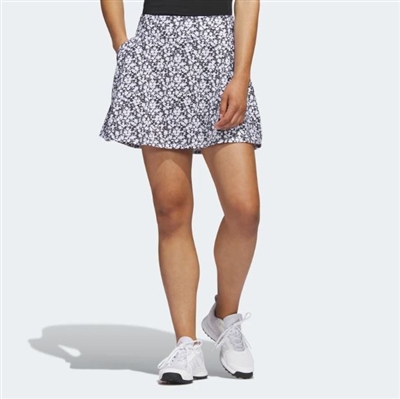 Adidas Womenâ€™s Printed 16â€ Golf Skort, Black/White