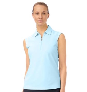 NVO Nikki Sleeveless Polo, Ice Blue