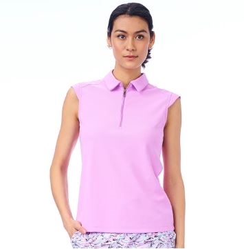 NVO Nikki Sleeveless Polo, Lilac