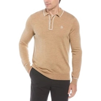 Pengiun Earl Merino Wool Blend Golf Sweater, Prairie Sand