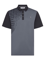 Penguin Asymmetrical Pete Gingham Block Polo ,Caviar