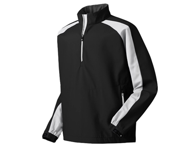 FootJoy FJ Mens WindTech Pullover Black/White - Islesmere Logo