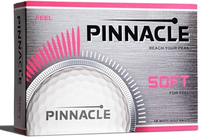 Ladies Pinnacle Soft Golf Ball 12-Pack - White with Pink Numbers