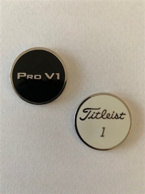 Titleist Pro V1 Collection Ball Marker - 2 Sided Heavy (2pack)