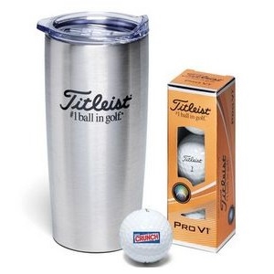 Titleist Pro V1 3-Ball Stainless Steel Travel Mug