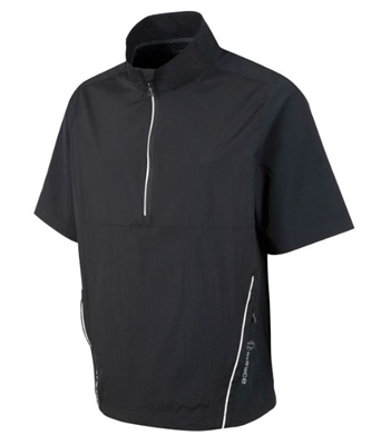 Sunice Menâ€™s Geroge Short Sleeve Wind Pullover, Black