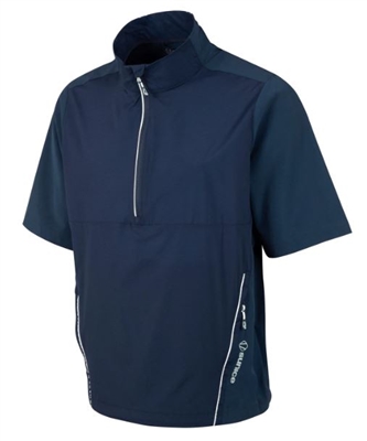 Sunice Menâ€™s Geroge Short Sleeve Wind Pullover, Navy