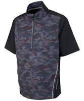 Men's Sunice George Short-Sleeve Wind Pullover, Charcoal Camo