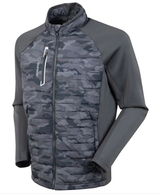 Sunice Menâ€™s Hamilton Thermal Hybrid Jacket, Charcoal Grey Camo