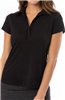 Golftini Women's Short Sleeve Polo, Black