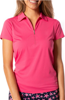 Golftini Women's Zip Polo, Pink
