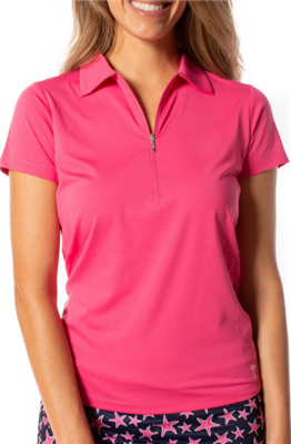 Golftini Women's Zip Polo, Pink
