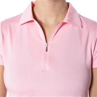 Golftini Women's Short Sleeve Polo, Light Pink