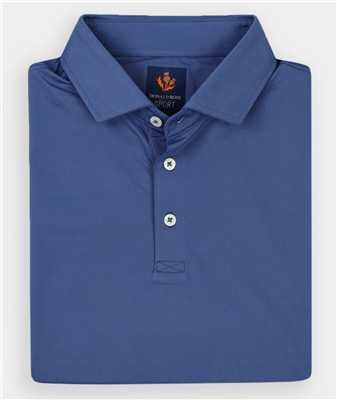 Donald Ross Men's Donny Solid Pique Polo, Denim