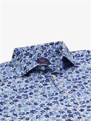 Donald Ross Sawyer Polo, Blue Floral