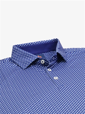 Donald Ross Sport Leo Polo, Cobalt/White