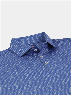 Donald Ross Sport Boone Polo, Lapis/Shadow