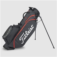 2023 Titleist Players 4 Stand Bag, Black/Black/Red