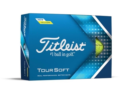 Titleist 2024 Tour Soft Golf Ball, Yellow