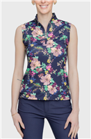 Kastel Women's Lush Garden Sleeveless Top, Navy