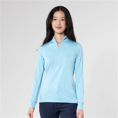 Levelwear Women's CL Logo - Endless Sun Shirt, Mute Blue