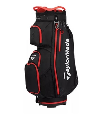 Taylormade 23 TM Pro Cart Bag, Black/Red