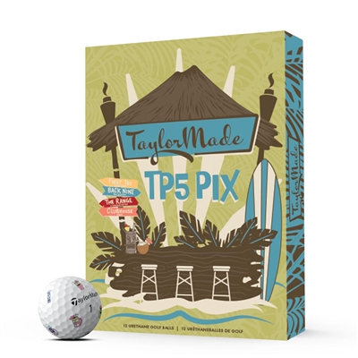 Taylormade TP5 Pix Tiki Golf Balls, 1 Dozen