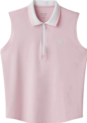 Tilley Women's Sleeveless Polo, Pink