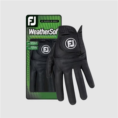 PRIOR GENERATION FootJoy Men's Weathersof Golf Glove, Black