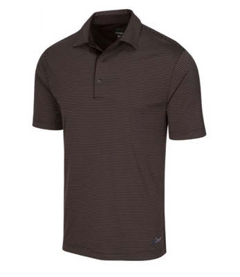 Greg Norman ML75 Shadow Stripe Polo, Black