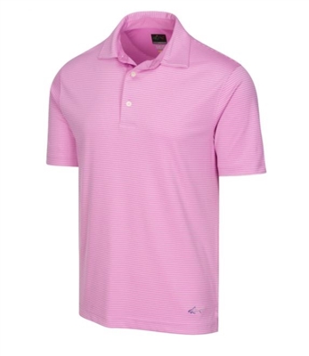 Greg Norman ML75 Shadow Stripe Polo, Pink