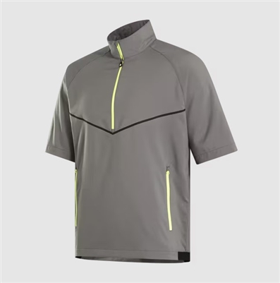 FootJoy Men's Zephyr Short Sleeve Windshirt, Charcoal