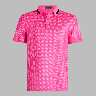G/FORE Men's 3/G's Tech Jersey Polo, Knockout Pink