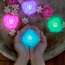 Rose Shaped Floating Led Lights Make Lovely Centerpiece for wedding or party | Nuptial Necessities