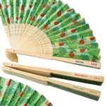 Pineapple & Tropical Themed Expandable Silk Fan | Nuptial Necessities