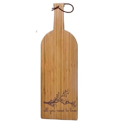 Personalized Wine Shaped Cheese Board made out of durable bamboo