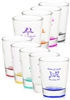 Personalized Affordable Clear Shot Glass with Colored Bottom wedding or party favor | Nuptial Necessities