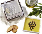 Vineyard select olive oil and balsamic vinegar dipping plate wedding or party favor