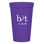 Personalized 22oz. Smooth Stadium Cup - Great Wedding & Party Favor | Nuptial Necessities