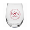 Personalized and affordable 9 oz. stemless wine glasses for wedding or other celebration | nuptial necessities
