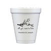 Serve Hot or Cold Beverages in These 8oz. Personalized Styrofoam Cups | Nuptial Necessities