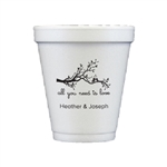 Serve Hot or Cold Beverages in These 8oz. Personalized Styrofoam Cups | Nuptial Necessities