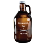 Imprint monogram, initial or special message on this 64 oz. Amber Beer Growler