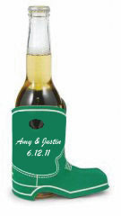 Personalized beverage holder in shape of a boot | affordable favor